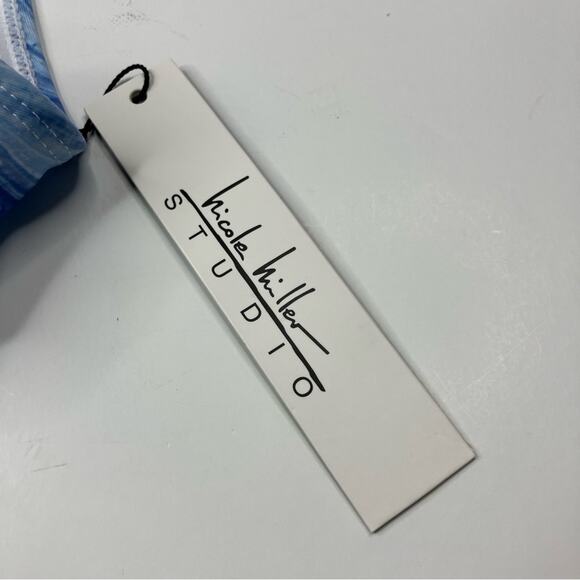 Nicole Miller Blue Tropic Swirl Print One Piece Racerback Swimsuit NWT Womens 3X - Picture 8 of 8